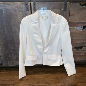 Trina Turk cream peplum blazer